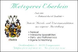 Sponsor Metzgerei Eberlein